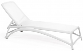 Шезлонг-лежак пластиковый Nardi Atlantico стеклопластик, текстилен белый Фото 1