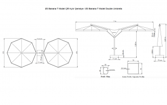 Зонт профессиональный двухкупольный Ø3х6 м-thumbs-Фото3