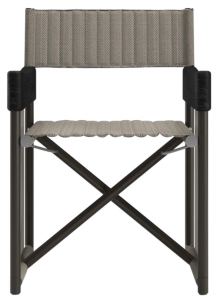 Кресло металлическое складное SNOC Sestri Terra алюминий, тик, текстилен коричневый Фото 1