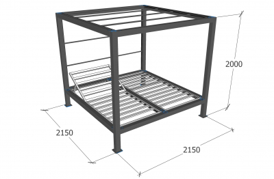 Шатер металлический с лежаками и навесом ReeHouse Summer алюминий, полиэстер Фото 2
