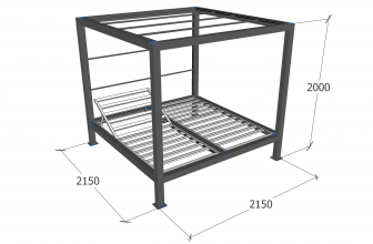 Шатер металлический с лежаками и навесом-thumbs-Фото3