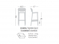 Стул пластиковый барный Gaber Nuta Stool 78 технополимер бордовый Фото 2