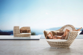 Лаунж-диван плетеный Higold Shenzhou X алюминий, искусственный ротанг, sunbrella, олефин Фото 4