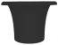 Кашпо пластиковое Arkema Tummy Vase полиэтилен антрацит Фото 2