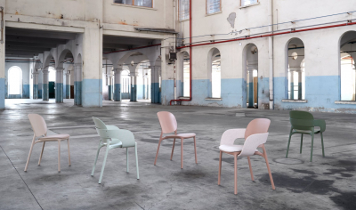 Кресло пластиковое Scab Design Hug Go Green технополимер антрацит Фото 11