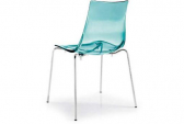 Стул прозрачный Calligaris LED CB пластик, металл аквамарин Фото 1