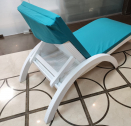 Матрас для шезлонга с креплением капюшон MedMat поролон, кожа ПВХ бирюзовый Фото 4