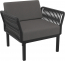 Кресло пластиковое с подушками Siesta Contract Portofino Lounge стеклопластик, полипропилен, полиэстер черный, темно-серый Фото 2
