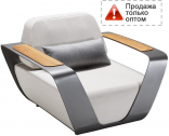 Кресло металлическое мягкое Higold Onda алюминий, тик, sunbrella Фото 1