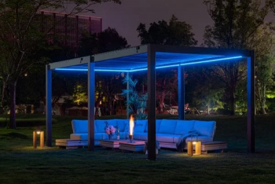 Пергола металлическая 3х6 м Tagliamento Astrol Pergola алюминий темно-серый Фото 8