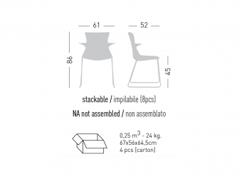 Стул пластиковый на полозьях-thumbs-Фото3