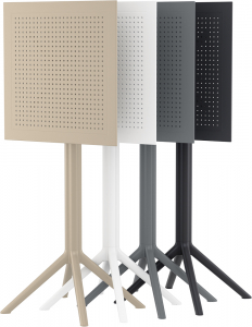 Комплект пластиковых барных складных столов Siesta Contract Sky Folding Bar Table 60 Set 4 сталь, пластик темно-серый Фото 13