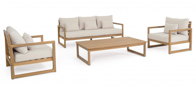 Комплект деревянной лаунж мебели Garden Relax Adrian акация, полиэстер тик Фото 1