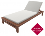 Лежак деревянный с матрасом F.CASA Ireco ироко, ткань Фото 1