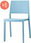 Комплект пластиковых стульев Scab Design Emi Set 6 стеклопластик голубой Фото 1