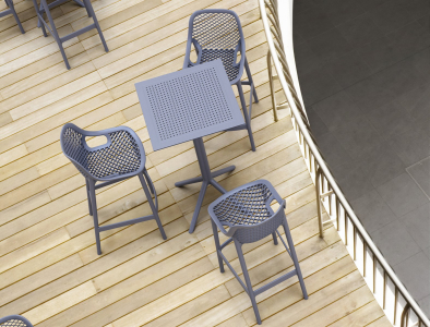 Комплект пластиковых барных складных столов Siesta Contract Sky Folding Bar Table 60 Set 4 сталь, пластик темно-серый Фото 16