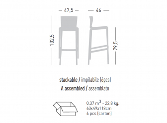 Стул пластиковый барный-thumbs-Фото3
