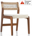 Стул деревянный плетеный WArt Atina ироко, роуп, олефин Фото 1
