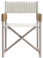 Кресло металлическое складное SNOC Sestri Bisque алюминий, тик, текстилен бежевый Фото 1