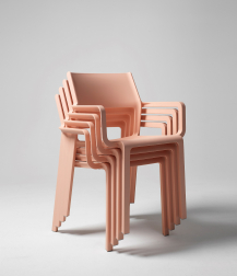 Кресло пластиковое Trill Armchair, розовый