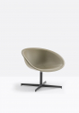 Кресло вращающееся с обивкой PEDRALI Gliss Lounge  алюминий, сталь, натуральная кожа хаки Фото 7