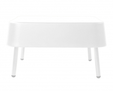 Стол пластиковый журнальный Resol Bob table footrest алюминий, полиэтилен белый Фото 1