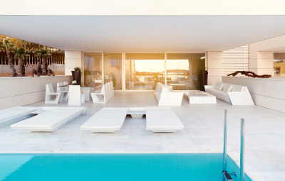 Лежак пластиковый с матрасом Vondom Rest Basic полиэтилен, ткань Фото 13