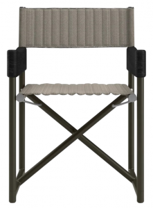 Кресло металлическое складное SNOC Sestri Terra алюминий, тик, текстилен коричневый Фото 1