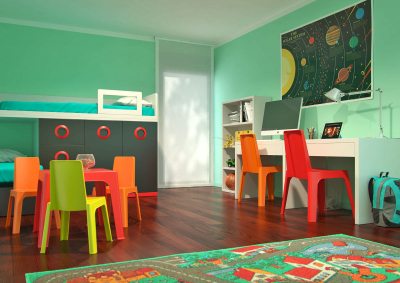 Стол пластиковый детский Resol Julieta table полипропилен красный Фото 4