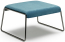 Пуф с обивкой Scab Design Lisa Lounge Pouf сталь, вельвет черный глянцевый никель, голубой Фото 2