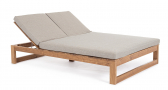 Шезлонг-лежак деревянный двухместный Garden Relax Honolulu тик натуральный Фото 11