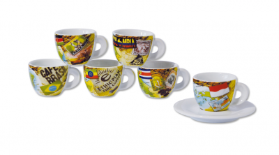 Кофейные пары для капучино Ancap Edex фарфор деколь Mondo Caffe Фото 4