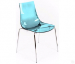 Стул прозрачный Calligaris LED CB пластик, металл аквамарин Фото 3