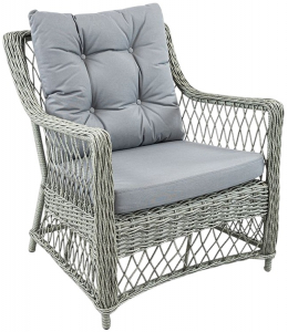 Комплект плетеной мебели ReeHouse Impero алюминий, искусственный ротанг, олефин, стекло лунный свет, серый Фото 12