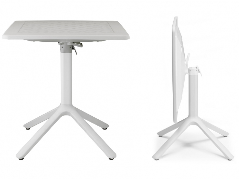 Стол пластиковый складной Eco Folding, лен, 700х700х750 мм