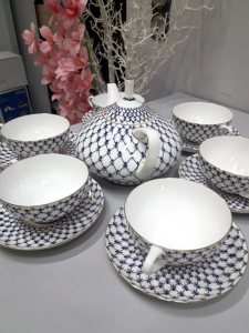 Чайный сервиз Императорский фарфоровый завод Купольная фарфор белый Фото 1
