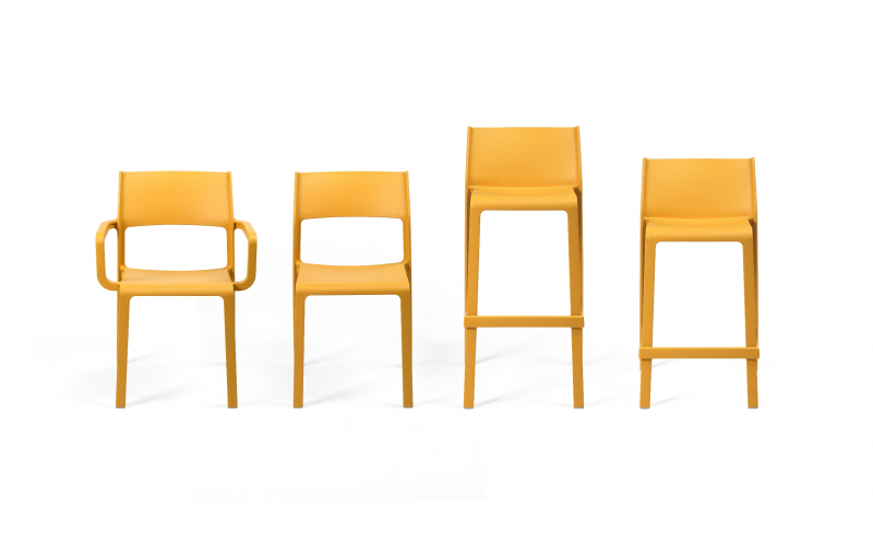 Кресло пластиковое Trill Armchair, горчичный