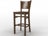 Стул деревянный с обивкой барный Россия Эпсилон бук, ткань Фото 3