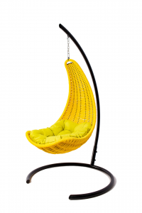 Кресло плетеное подвесное DW Hammock сталь, искусственный ротанг, полиэстер желтый Фото 11