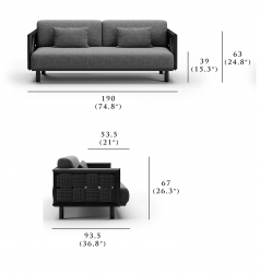 Диван двухместный с подушками-thumbs-Фото3