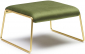 Пуф с обивкой Scab Design Lisa Lounge Pouf сталь, вельвет сатинированная латунь, зеленый Фото 1