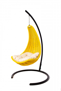 Кресло плетеное подвесное DW Hammock сталь, искусственный ротанг, полиэстер желтый Фото 13