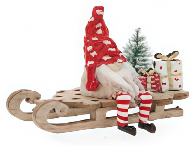 Фигура Санта на санях Garden Relax Even красный, белый Фото 1
