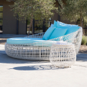 Лаунж-диван плетеный с подушками JANUS et Cie Vino алюминий, искусственный ротанг, акрил снежный Фото 6
