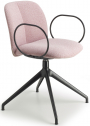 Кресло офисное с обивкой Scab Design Mentha Pop алюминий, технополимер, ткань черный, розовый Фото 1