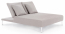 Лежак двухместный мягкий Garden Relax Viper алюминий, олефин белый, серый Фото 1