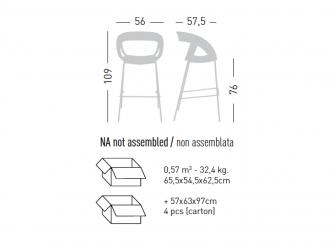 Кресло барное пластиковое-thumbs-Фото3