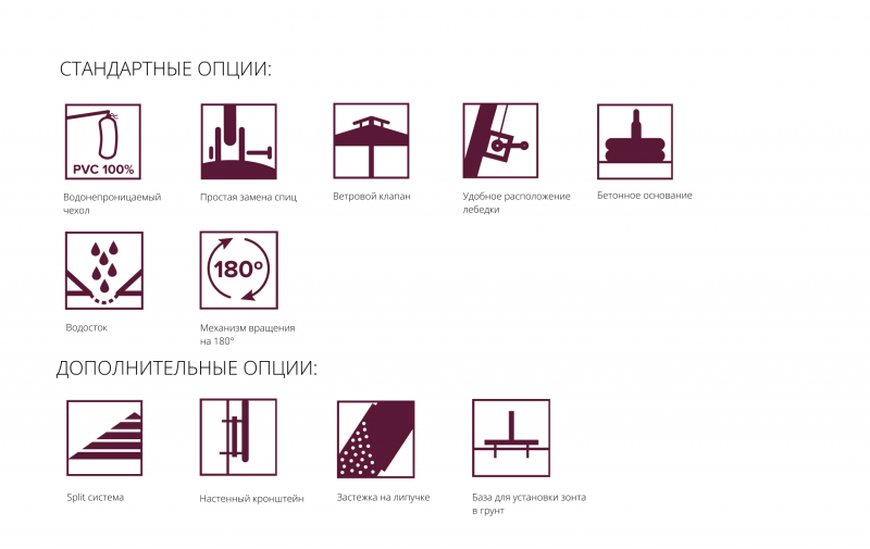 Зонт профессиональный двухкупольный 2.5х5 м Gemelli Steel