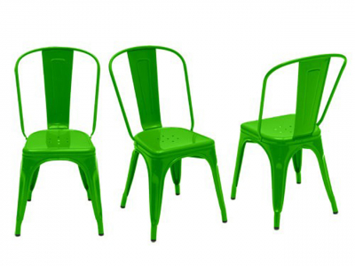 Стул металлический RL Lyon анодированный алюминий зеленый Фото 2