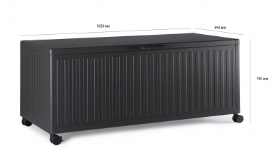 Сундук металлический Garden Relax Ocean L алюминий, сталь угольный Фото 2